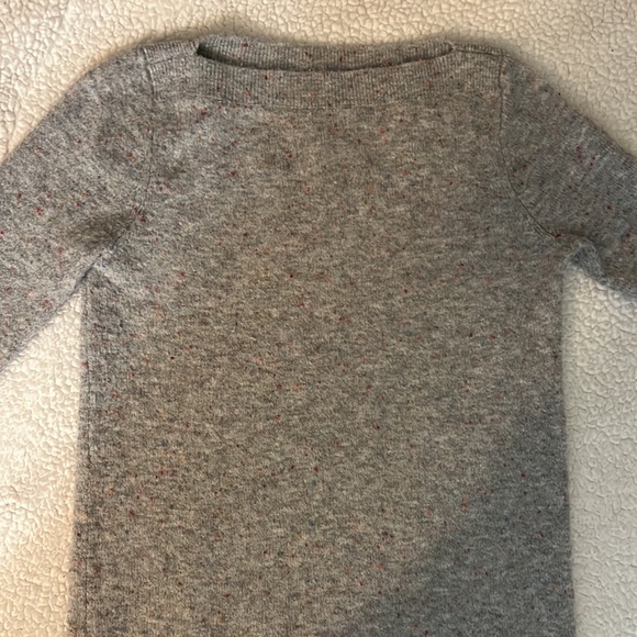 Loft Sweaters | Loft Tunic Boat Neck Gray Speckled Sweater | Size XS - Picture 2 of 5